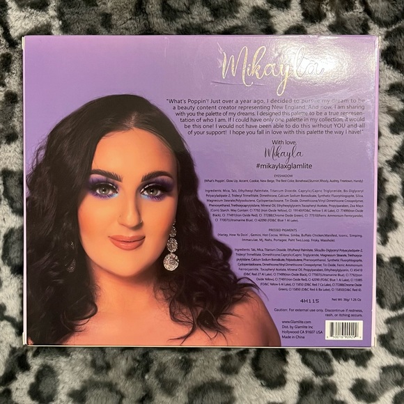 NEW IN BOX💜MIKAYLA X GLAMLITE PALETTE, LIMITED EDITION, SOLD OUT ON GLAMLITE! - Picture 7 of 12